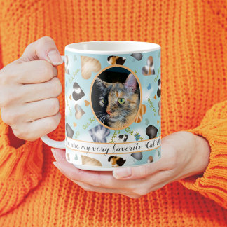 猫から可愛パーソナライズされたい毛皮ハート大好き コーヒーマグカップ