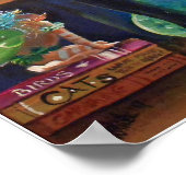 猫から本のケースに隠れた妖精 ポスター (角)