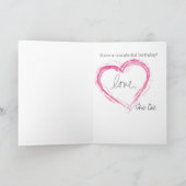 猫から見た誕生日(誕生日カード) カード (内部)