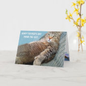 「猫から」おもしろい父の日 カード (黄色い花)