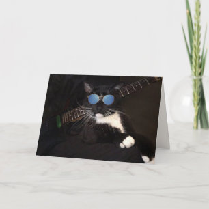 「猫から」ヒップスターカッコいい誕生日 カード