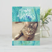 猫から「ミオウィクリスマス」ホリデー写真 シーズンカード (スタンド正面)