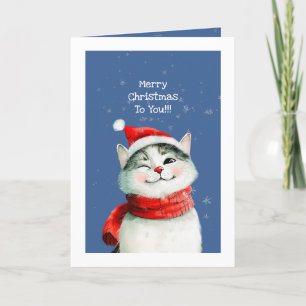 猫かわいいおもしろいメリークリスマスカード シーズンカード