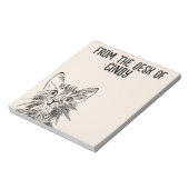 猫かわいいアート書のパッドはパーソナライズされた固定 ノートパッド (回転)