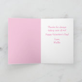 猫かわいいカスタムバレンタインデー シーズンカード (内部)