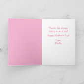 猫かわいいカスタム母の日から シーズンカード (内部)