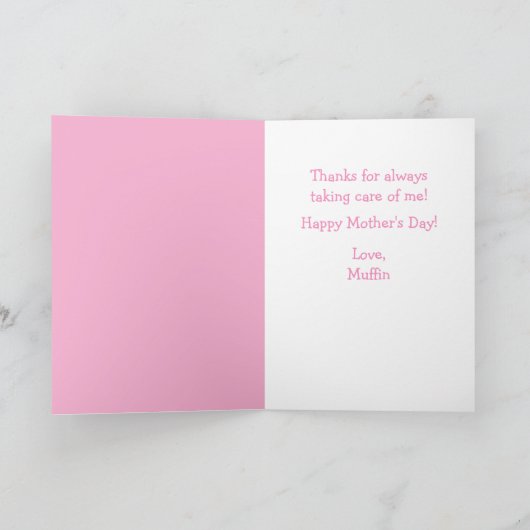 猫かわいいカスタム母の日から シーズンカード (内部)