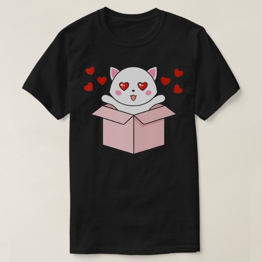 猫かわいいスヴァレンティーンズデイキュートキットンハートVDay P Tシャツ (デザイン正面)