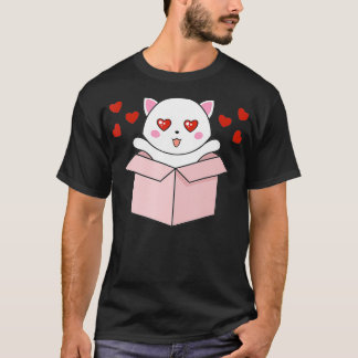 猫かわいいスヴァレンティーンズデイキュートキットンハートVDay P Tシャツ