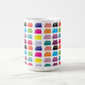 猫かわいいパターン コーヒーマグカップ (中央)