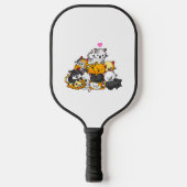 猫かわいい子猫パイル猫アニメかわいい猫ギフト ピックルボールラケット (正面)