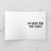 猫かわいい猫アートおもしろい誕生日グリーティングカード カード (内部)