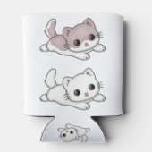 猫かわいい猫リトルキャットテンダーチビ（小さくかわいく書いた感じ） 缶クーラー (裏面)