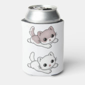 猫かわいい猫リトルキャットテンダーチビ（小さくかわいく書いた感じ） 缶クーラー (缶裏面)