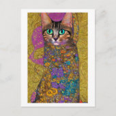 猫かわいらし-クリムトスタイル ポストカード (正面)
