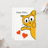 猫があなたは私の人間お気に入りののフラットな挨拶 カード (正面/裏面インサイチュ)