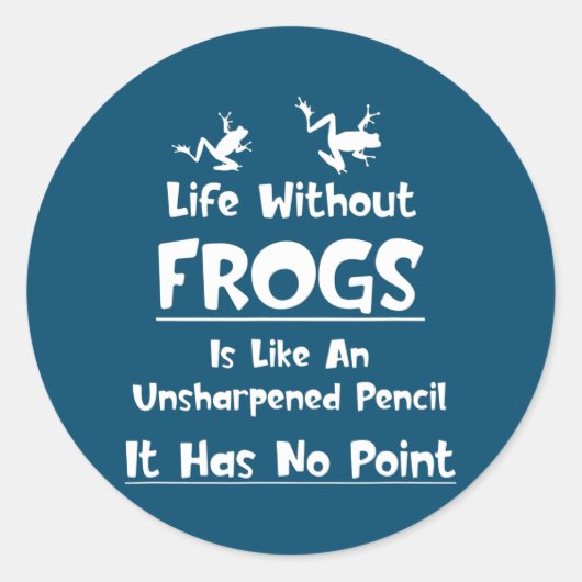 猫がいないカエル恋人の人生ペット愛鉛筆 ラウンドシール (正面)