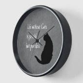 猫がいない生活は可能だが無意味😸 壁時計 (傾斜)