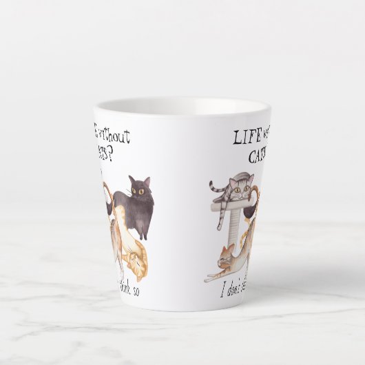 猫がいない、かわいい生活 カフェラテマグ (正面)