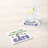 猫がいるって言われた スクエアペーパーコースター (インサイチュ)