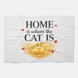 猫がいるのが家 キッチン タオル 16X24