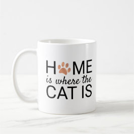 猫がいる場所がおうち ローズゴールド箔パウプリント コーヒーマグカップ