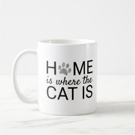 猫がいる場所がおうち Silver Foil Paw Prints コーヒーマグカップ