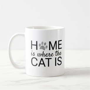 猫がいる場所がおうち Silver Foil Paw Prints コーヒーマグカップ