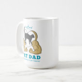 猫がいる大きなパパ筋の腕ハート コーヒーマグカップ (正面左)