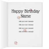 猫がおもしろいお誕生日ケーキすパーソナライズされた (内側(右))