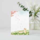 猫がおもしろいさくらんぼの下で歌う シーズンポストカード (スタンド正面)