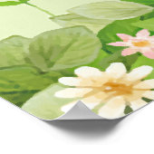 猫がおもしろいさくらんぼの下で歌う ポスター (角)