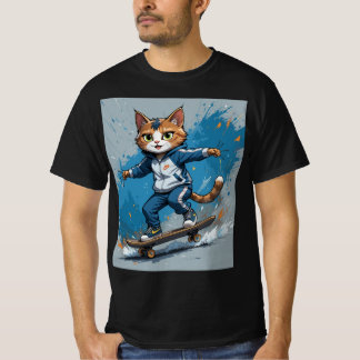 猫がおもしろいを持つ Tシャツ