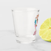 猫がおもしろい独り言を言うかわいいユーモアのある猫 ショットグラス (左)