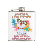 猫がおもしろい独り言を言うかわいいユーモアのある猫 フラスク (正面)