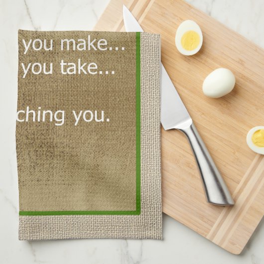 猫がお前の歌のパロディを見る キッチンタオル (四つ折り)