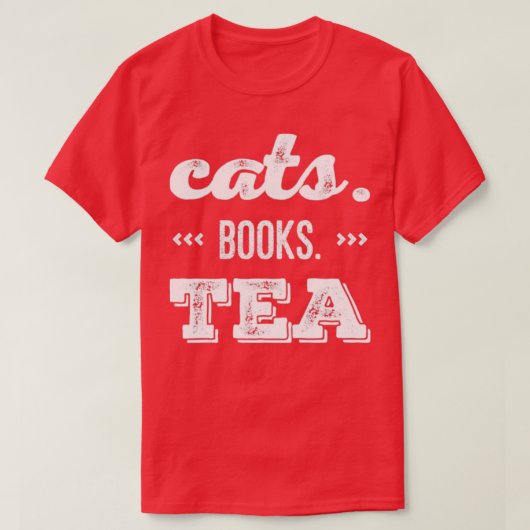 猫がお茶を書く Tシャツ (デザイン正面)