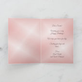 猫がさくらんぼの木の女の子誕生日 カード (内部)