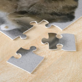 猫がじゃれ合いおもちゃパズルを攻撃 ジグソーパズル (側面)