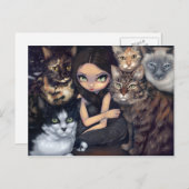 「猫がすべてさ」ポストカード ポストカード (正面/裏面)