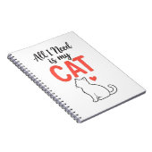 猫がすべて 可愛い猫好きデザイン ノートブック (右側)