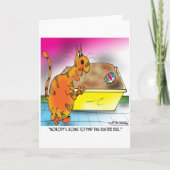 猫がイースターの卵を隠す シーズンカード (正面)