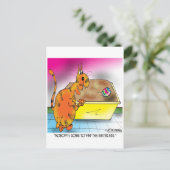 猫がイースターの卵を隠す シーズンポストカード (スタンド正面)