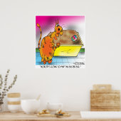 猫がイースターの卵を隠す ポスター (キッチン)