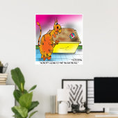 猫がイースターの卵を隠す ポスター (ホームオフィス)