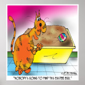 猫がイースターの卵を隠す ポスター (正面)