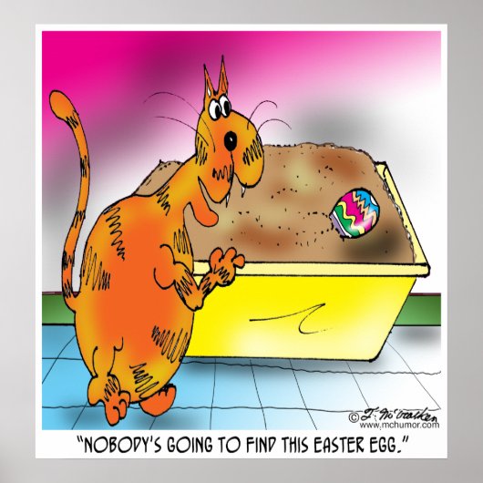 猫がイースターの卵を隠す ポスター (正面)