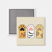 猫がカラフル足を踏む マグネット (正面/裏面)