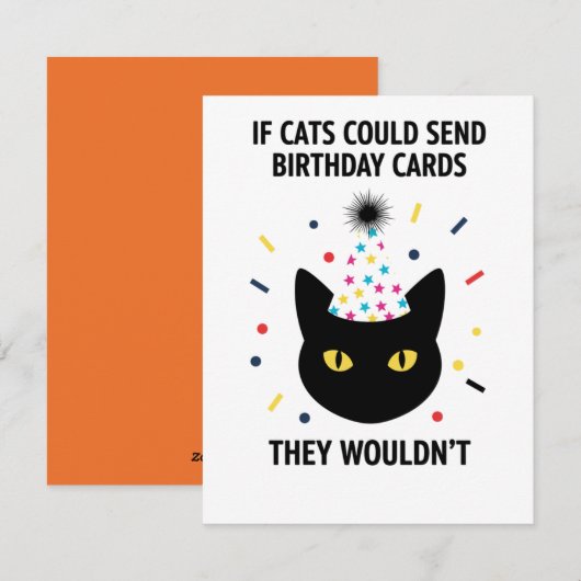 猫がカードを送れたら おもしろ猫の誕生日カード シーズンカード (正面/裏面)
