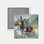 猫がキャッツキルの山を巡る マグネット (正面/裏面)